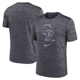 Colorado Rockies Logo Velocity Performance T-Shirt - Black | Nike