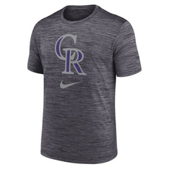 Colorado Rockies Logo Velocity Performance T-Shirt - Black | Nike