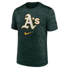 Athletics Logo Velocity Performance T-Shirt - Green | Nike