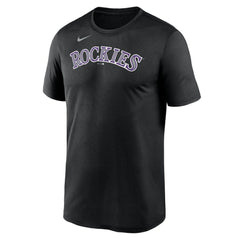 Colorado Rockies New Legend Wordmark Dri-FIT T-Shirt - Black | Nike