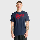 Minnesota Twins New Legend Wordmark Dri-FIT T-Shirt - Navy | Nike