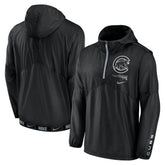 Chicago Cubs Authentic Night Game Performance Half-Zip Windbreaker - Black | Nike