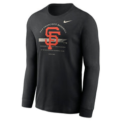 San Francisco Giants Over Arch Performance Long Sleeve T-Shirt - Black | Nike