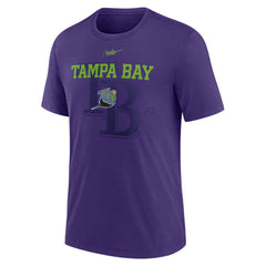 Tampa Bay Rays Rewind Retro Tri-Blend T-Shirt - Purple | Nike