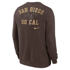 San Diego Padres Statement Ball Game Fleece Pullover Sweatshirt - Brown | Nike