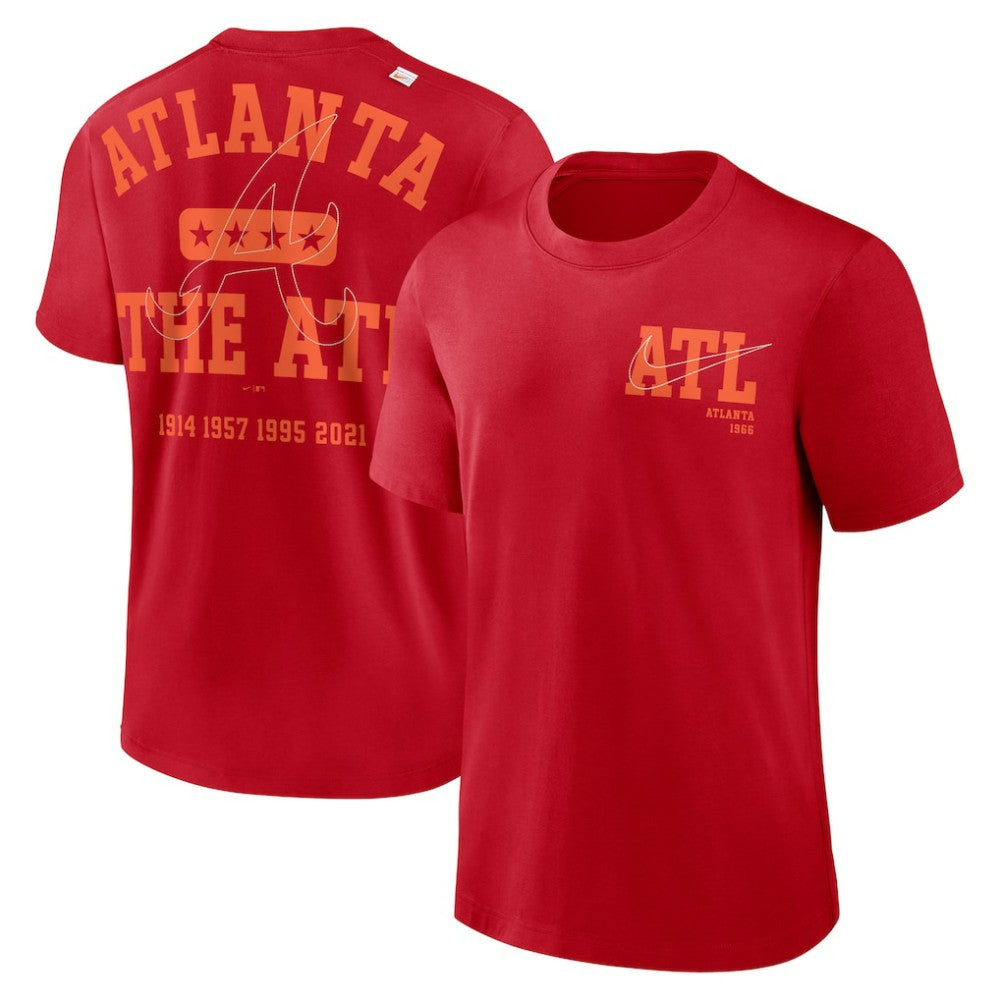 Atlanta Braves Statement Game Over T-Shirt - Red | Nike
