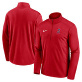Los Angeles Angels Agility Pacer Lightweight Performance Half-Zip Top - Red | Nike