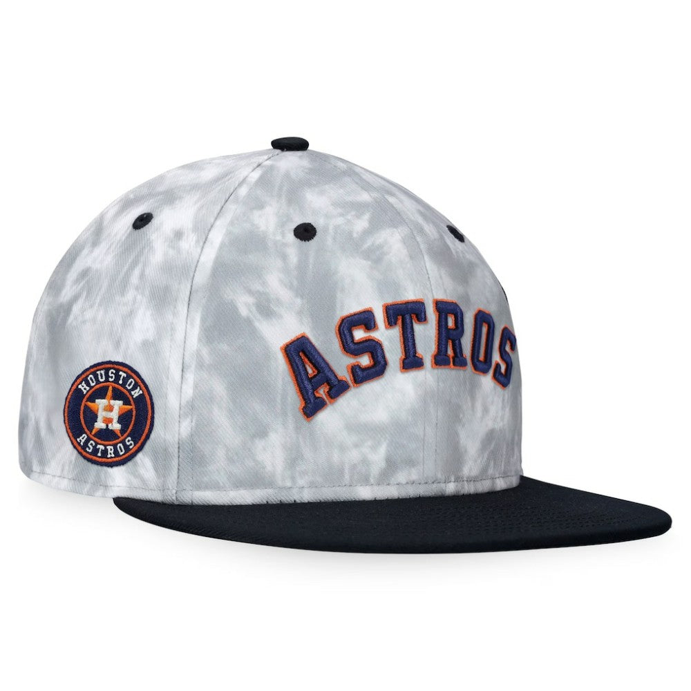 Houston Astros Smoke Dye Fitted Hat - Black/White