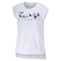 Dallas Cowboys WEAR by Erin Andrews Women's Greetings From Muscle T-Shirt - White online