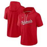 Washington Nationals Springer Short Sleeve Team Pullover Hoodie - Red | Nike