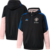 Manchester United Training All-Weather Raglan Full-Zip Hoodie Jacket - Black | Adidas cheap