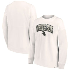 Chicago White Sox Women's Leopard Pullover Sweatshirt - Cream