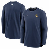 Milwaukee Brewers Authentic Collection Logo Performance Long Sleeve T-Shirt - Navy | Nike