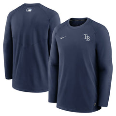 Tampa Bay Rays Authentic Collection Logo Performance Long Sleeve T-Shirt - Navy | Nike