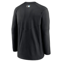 Miami Marlins Authentic Collection Logo Performance Long Sleeve T-Shirt - Black | Nike
