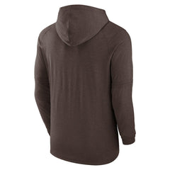 San Diego Padres Authentic Collection Lightweight Dri-FIT Hooded Pullover - Brown | Nike
