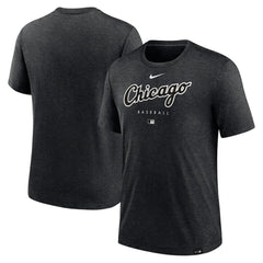 Chicago White Sox Authentic Collection Early Work Tri-Blend Performance T-Shirt - Heather Black | Nike