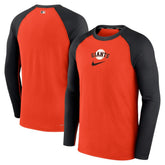 San Francisco Giants Authentic Collection Game Raglan Performance Long Sleeve T-Shirt - Orange | Nike