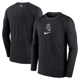 Chicago White Sox Authentic Collection Game Raglan Performance Long Sleeve T-Shirt - Black | Nike