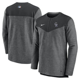 Colorado Rockies Authentic Collection Game Time Performance Half-Zip Top - Black | Nike