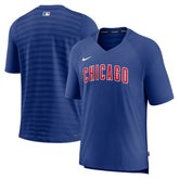 Chicago Cubs Authentic Collection Pregame Raglan Performance V-Neck T-Shirt - Royal | Nike