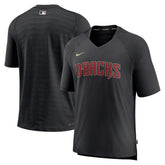 Arizona Diamondbacks Authentic Collection Pregame Raglan Performance V-Neck T-Shirt - Black | Nike