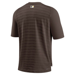 San Diego Padres Authentic Collection Pregame Raglan Performance V-Neck T-Shirt - Brown | Nike