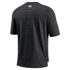 Colorado Rockies Authentic Collection Pregame Raglan Performance V-Neck T-Shirt - Black | Nike