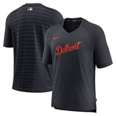 Detroit Tigers Authentic Collection Pregame Raglan Performance V-Neck T-Shirt - Navy | Nike