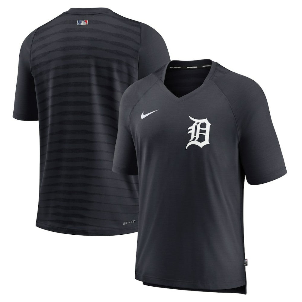 Detroit Tigers Authentic Collection Pregame Raglan Performance V-Neck T-Shirt - Navy | Nike