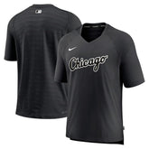 Chicago White Sox Authentic Collection Pregame Raglan Performance V-Neck T-Shirt - Black | Nike
