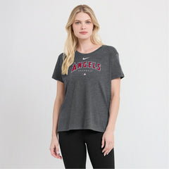 Los Angeles Angels Women's Authentic Collection Early Work Tri-Blend T-Shirt - Heather Charcoal | Nike
