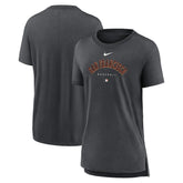 San Francisco Giants Women's Authentic Collection Early Work Tri-Blend T-Shirt - Heather Charcoal | Nike