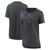 Houston Astros Women's Authentic Collection Early Work Tri-Blend T-Shirt - Heather Charcoal | Nike