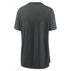 Milwaukee Brewers Women's Authentic Collection Early Work Tri-Blend T-Shirt - Heather Charcoal | Nike