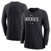 Colorado Rockies Women's Authentic Collection Legend Performance Long Sleeve T-Shirt - Black | Nike