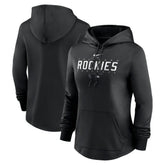 Colorado Rockies Women's Authentic Collection Pregame Performance Pullover Hoodie - Black | Nike