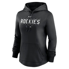 Colorado Rockies Women's Authentic Collection Pregame Performance Pullover Hoodie - Black | Nike