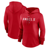 Los Angeles Angels Women's Authentic Collection Pregame Performance Pullover Hoodie - Red | Nike