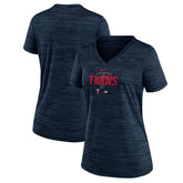 Minnesota Twins Women's Authentic Collection Velocity Practice Performance V-Neck T-Shirt - Navy | Nike
