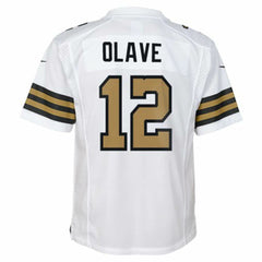 Chris Olave New Orleans Saints Youth Game Jersey - White | Nike outlet