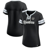 Las Vegas Raiders Women's Plus Size Original State Lace-Up T-Shirt - Black cheap