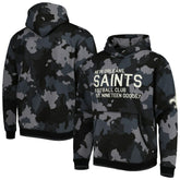 New Orleans Saints The Wild Collective Camo Pullover Hoodie - Black sale