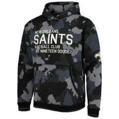 New Orleans Saints The Wild Collective Camo Pullover Hoodie - Black sale