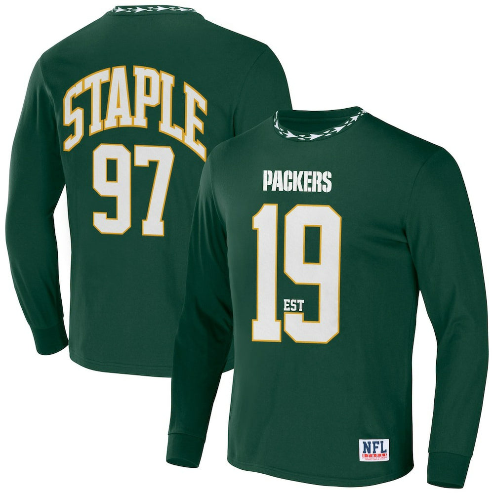 Green Bay Packers NFL x Staple Core Team Long Sleeve T-Shirt - Hunter Green on sale