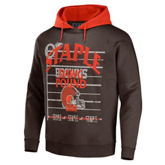 Cleveland Browns NFL x Staple Throwback Vintage Wash Pullover Hoodie - Brown discount