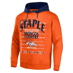 Denver Broncos NFL x Staple Throwback Vintage Wash Pullover Hoodie - Orange online