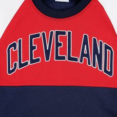 Cleveland Guardians Starter Women's Baseline Raglan Pullover Sweatshirt - Navy/Red