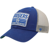 Los Angeles Dodgers Four Stroke Clean Up Trucker Snapback Hat - Royal/Tan | 47 brand