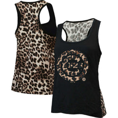 Chicago Cubs Majestic Threads Women's Leopard Tank Top - Black